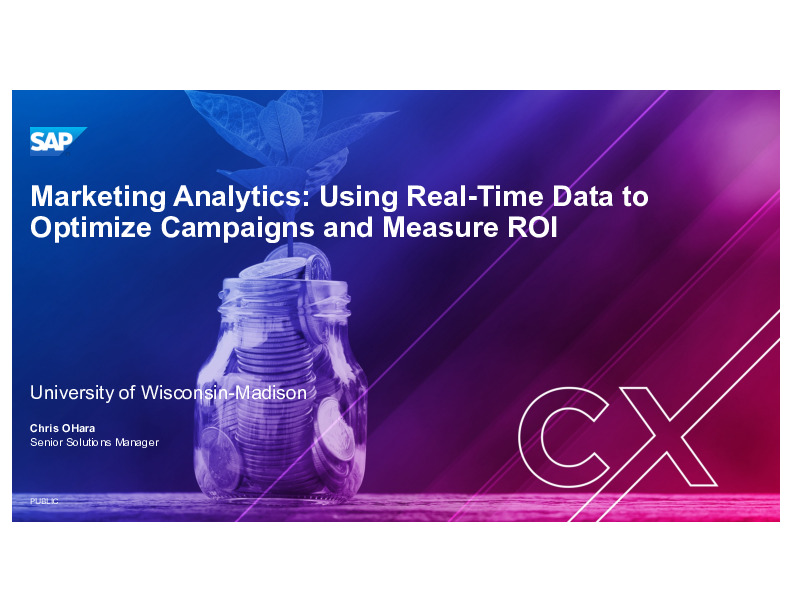 5. SAP Presentation Slides: Using Real-Time Data to Optimize Campaigns and Measure ROI thumbnail